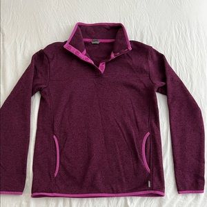 Eddie Bauer Fleece Quarter Button